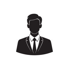 Business avatar silhouette design