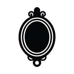 Mirror Stencil Icon Beautiful Elements Vector Illustration