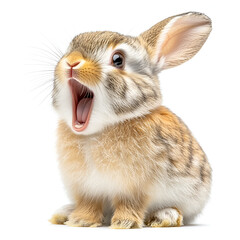 Obraz premium A cute, fluffy, little, white baby guinea pig is an adorable small pet