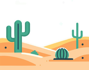 Cartoon Desert Landscape vector