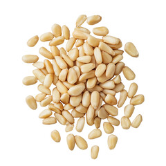 A pile of raw sunflower seeds showcasing their natural color and texture. isolated on white background and transparent background