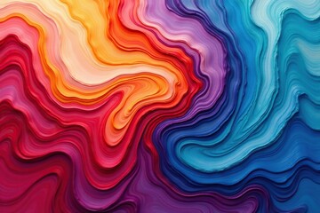 Abstract swirling paint colors forming a pattern , geometric, ink