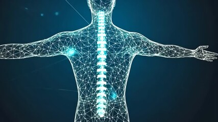 Human spine, abstract anatomy