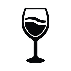 Wine Glass Stencil Icon Beautiful Elements Vector Illustration