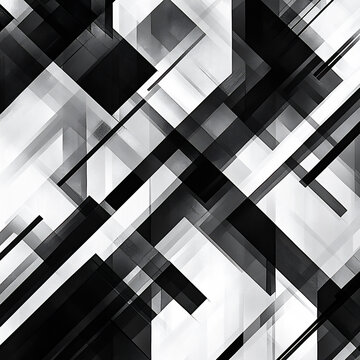 bold shapes diagonal lines constructivist black and white abstract