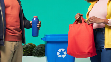 Sustainable Living Recycling and Reusable Bags for a Greener Future
