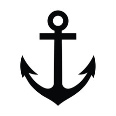 Anchor Stencil Icon Beautiful Elements Vector Illustration