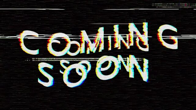 Coming Soon | Glitch Reveal Loop