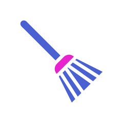Broom cleaning equipment symbol for household use