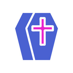 Obraz premium Simple Coffin Illustration Isolated on White