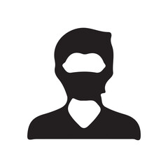 Black User icon vector. Profile and people silhouette collection. Vector Illustration Eps 10