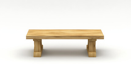 Fototapeta premium A wooden bench with a white background