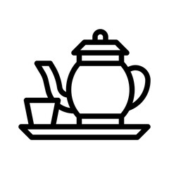 tea pot line icon