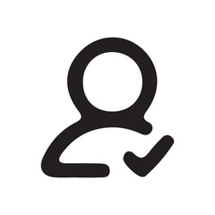 Black User icon vector. Profile and people silhouette collection. Vector Illustration Eps 10
