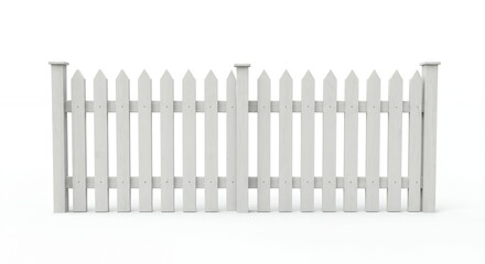 Simple light gray picket fence design
