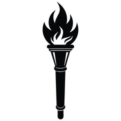 isolated firefighter torch on white background