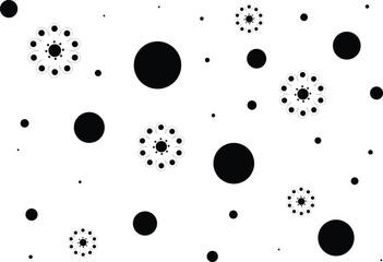 pattern vector, circles, flowers, geometry