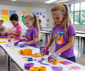 collaborative elementary school mural project
