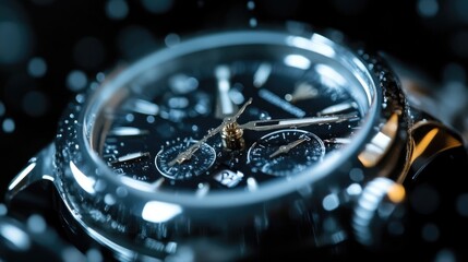 Close-up of a luxury wristwatch