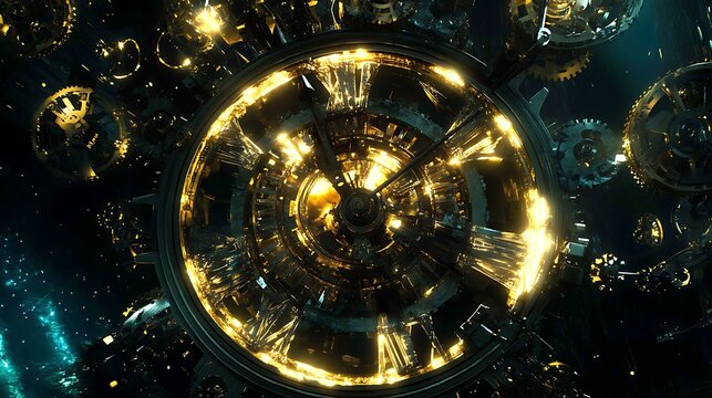 Glowing clockwork mechanism