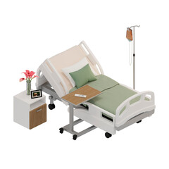 Isometric hospital bed