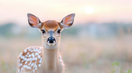 Fototapeta premium Fawn in golden light