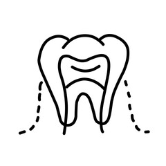 Dental health Line Icons Vector Set.