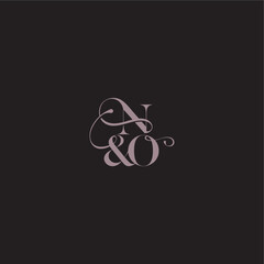 wedding concept monogram elegant and luxury concept NO bold serif initial calligraphy letter
