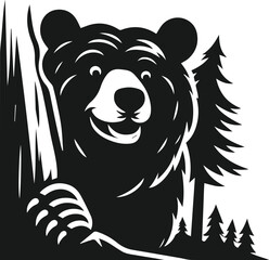 Bear vector animal black silhouette