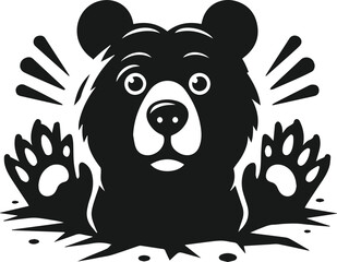 Bear vector animal black silhouette