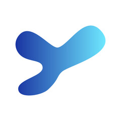 abstract blue gradient shape element