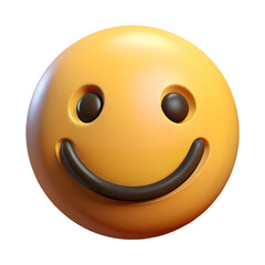 Fototapeta premium 3D Yellow Smiley Face Icon 