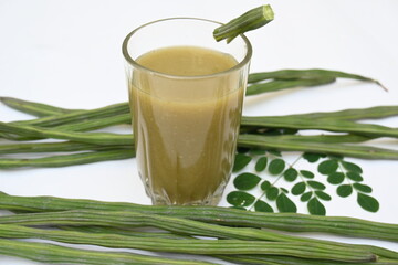 Moringa oleifera or drumstick pods soup. Moringa oleifera other names moringa, horseradish,...