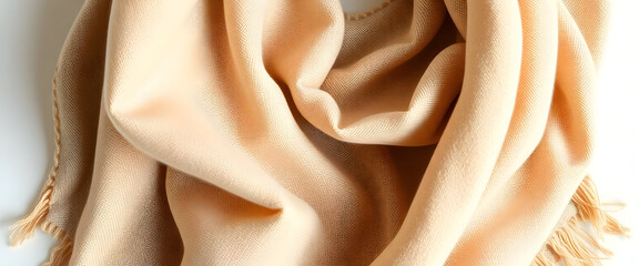 close up of a scarf on a white surface