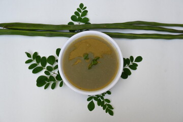 Moringa oleifera or drumstick pods soup. Moringa oleifera other names moringa, horseradish,...