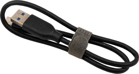 USB cable neatly organized