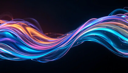 Colorful abstract wavy motion in pastel tones