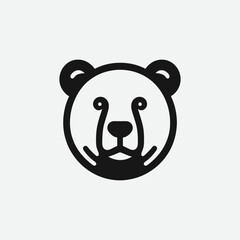  Vector illustration logo bear silhouette
