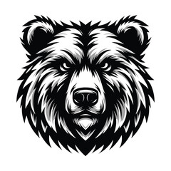  Vector illustration logo bear silhouette