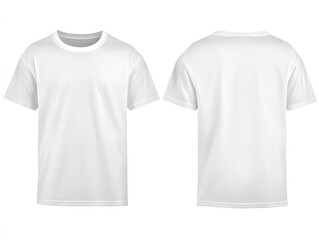 White cotton t-shirt template, a blank casual wear design for men and women fashion