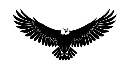 Fototapeta premium Flying animal. black and white style. for design and background