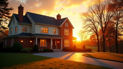 Captivating house surrounded by nature in a picturesque setting creating a beautiful and serene environment