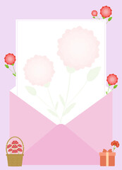 Adorable Carnation Letter Paper for Mother's Day or Parents&rsquo; Day"