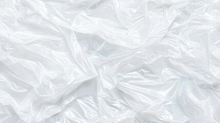 Obraz premium A close-up view of crinkled, translucent plastic material, showcasing intricate textures and folds.