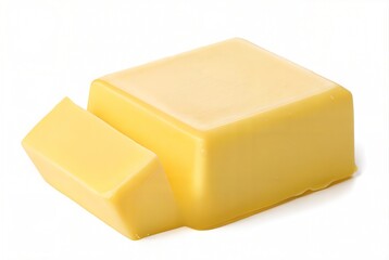 Solid Pale Yellow Butter with Rich Texture Close Up