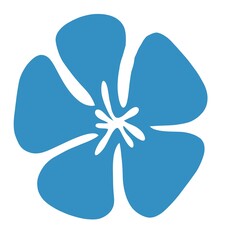 flowers hand drawn isolated on white background. flowers in the style of doodle.