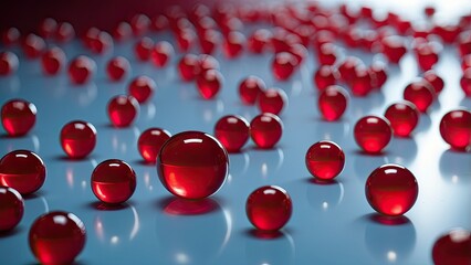 A swirling stream of red blood cells moving through a transparent