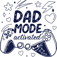 Dad Mode Activated - Fun Father's Day Card, Cool Dad Printable Design, Humorous Dad Appreciation Gift, Superhero Dad Theme