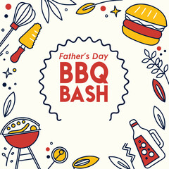Father's Day BBQ Party Invitation, Custom Grill-Themed Design, Dad Celebration Flyer, Backyard Cookout, Printable Event Card, Family Gathering