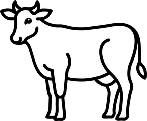 vector illustration of a Cow